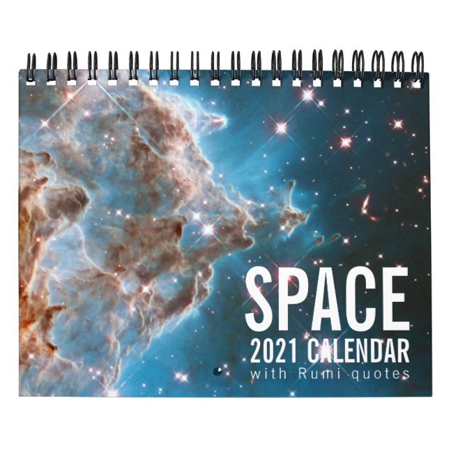 Space Galaxy Astronomy Universe Rumi-citat Kalender (Omslag)