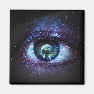 Space Galaxy Earth Öga Magnet