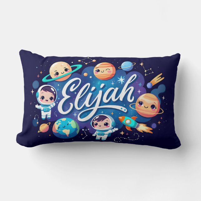Space Galaxy Elijah Personlig Dekorativ kudde (Framsida)