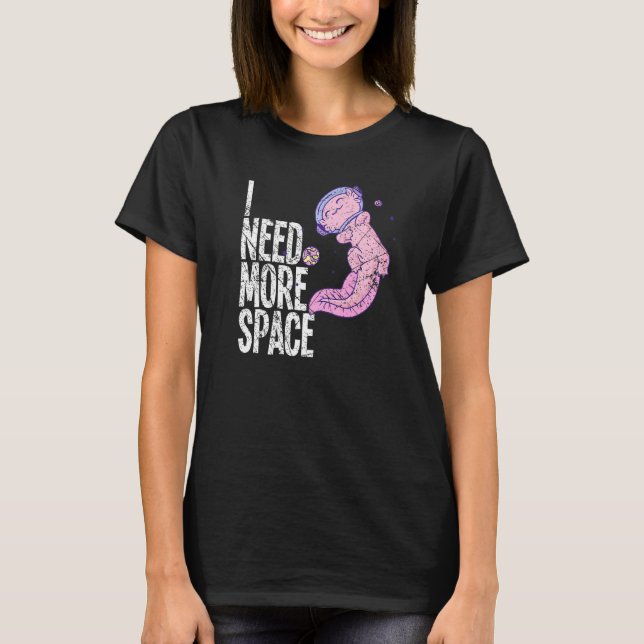 Space Galaxy Flies Axolotl Spacesuit Salamander S T Shirt (Framsida)