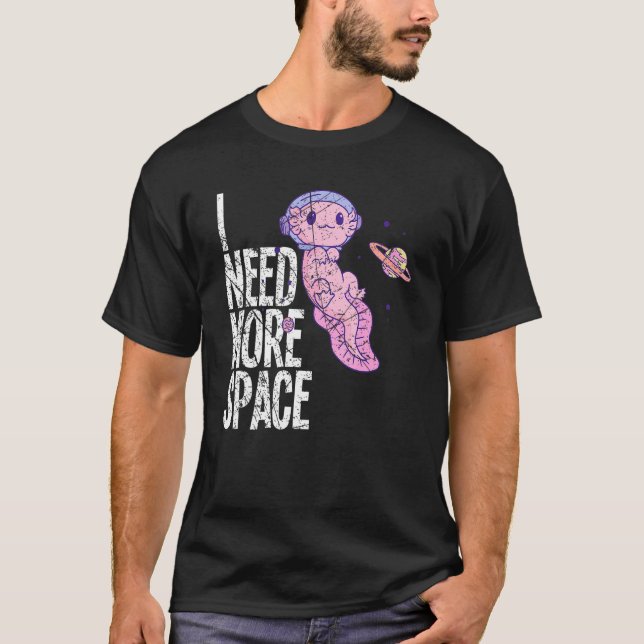 Space Galaxy Flying Axolotl Spacesuit Salamander S T Shirt (Framsida)