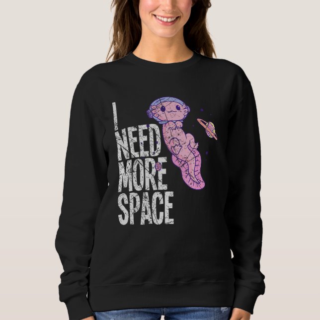 Space Galaxy Flying Axolotl Spacesuit Salamander S T Shirt (Framsida)