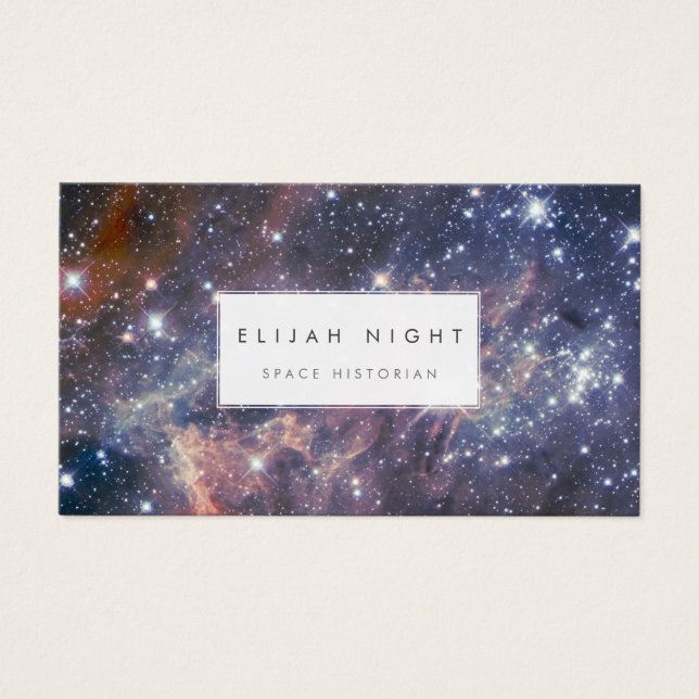 Space Galaxy Interstellar Travel Science fiction Visitkort (Framsidan)