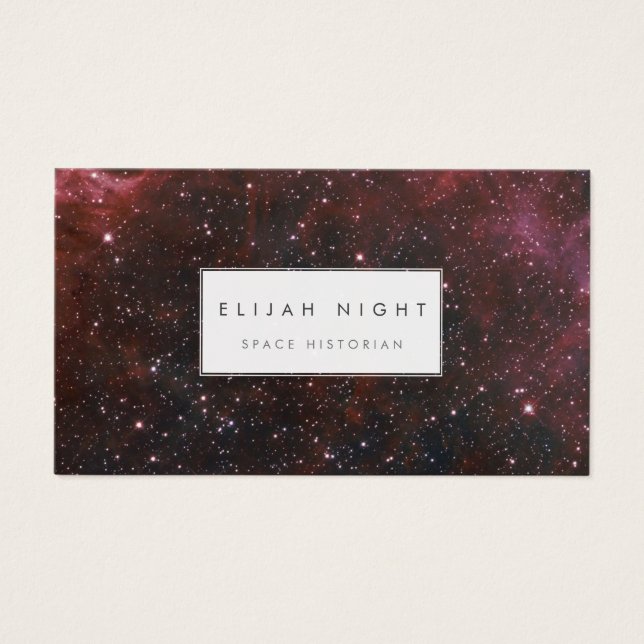 Space Galaxy Interstellar Travel Science fiction Visitkort (Framsidan)