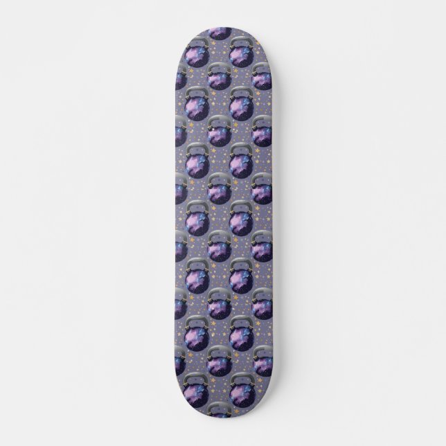 Space Galaxy Kettlebell Mini Skateboard Bräda 18,5 Cm (Framsida)