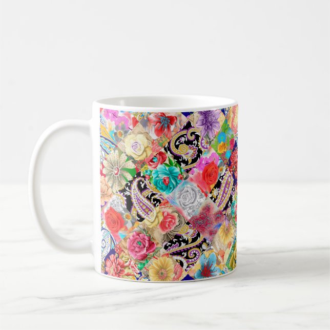 Space Galaxy-konstellationen sömlös mönster Kaffemugg (Vänster)