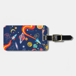 Space Galaxy Luggage Tag Bagagebricka