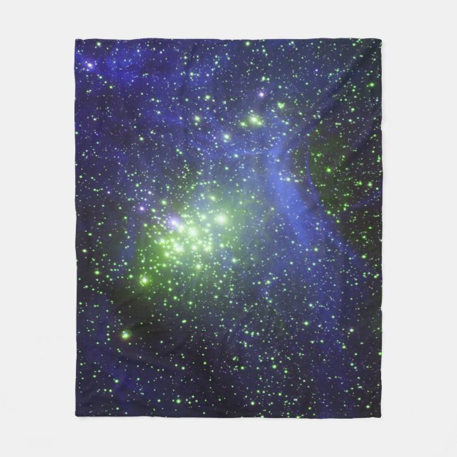 SPACE GALAXY NEBULA STARS PLANETS BLANKET FLEECEFILT (Framsidan)