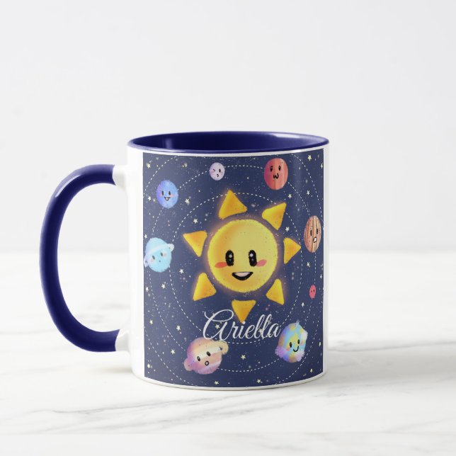 Space Galaxy Planets Mugg (Vänster)