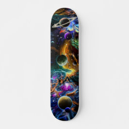 Space Galaxy Planets Nebula Mini Skateboard Bräda 18,5 Cm