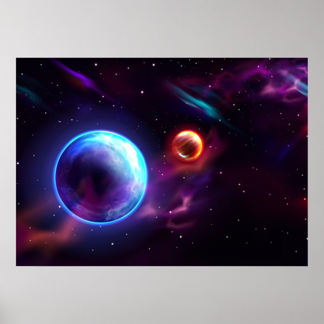 Space Galaxy Planets Poster (Framsidan)
