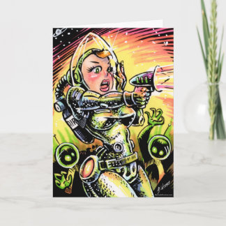Space Girl 20 Greeting Cards Kort