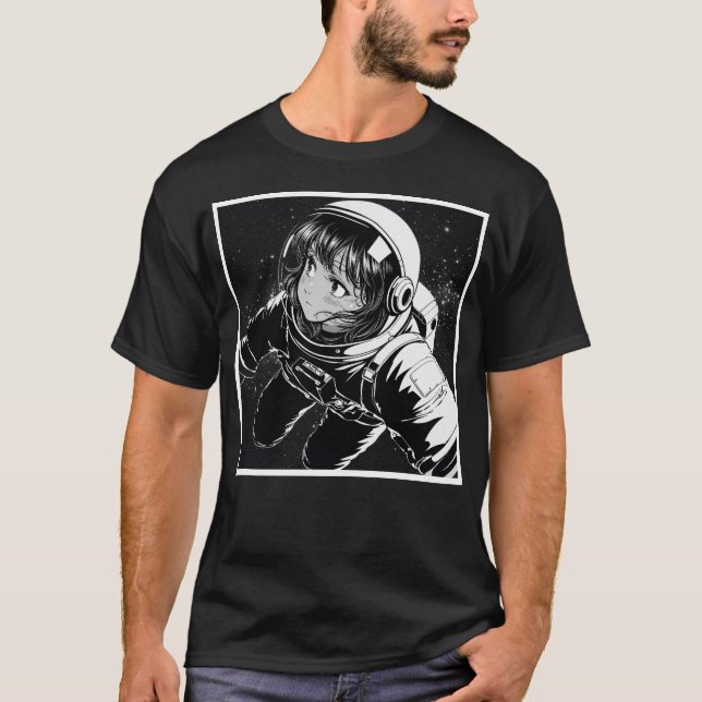 Space Girl Anime 2 T Shirt (Framsida)