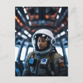 Space Girl Astronaut v7 | Vykort