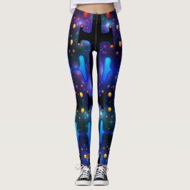 Space Girl Mechaniid Android Futuristiska Robot Leggings