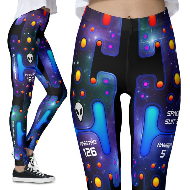 Space Girl Mechaniid Android Futuristiska Robot Leggings (Skapare uppladdad)