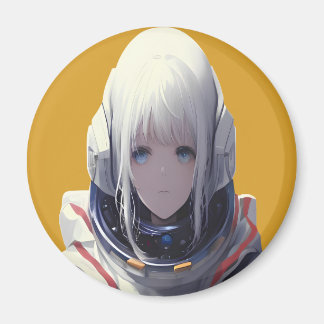 Space Girl Print - Cosmic Äventyr Magnet