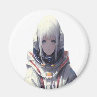 Space Girl Print - Cosmic Äventyr Magnet