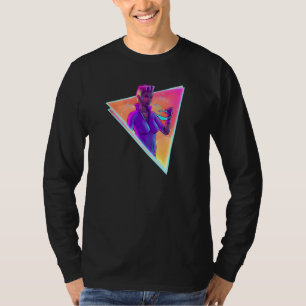 Space Girl Synthwave Cyberpunk Futuristiska Art T Shirt