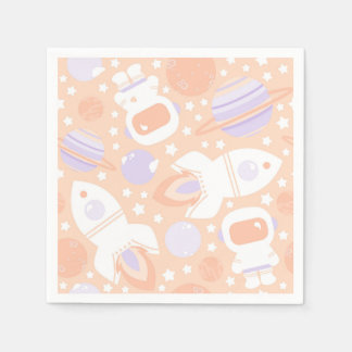 Space Girls Party Napkins Pappersservett