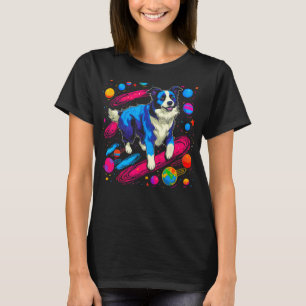 Space Gräns Collie Hund T Shirt