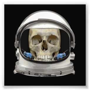 Space Helmet Astronaut Skull Fototryck