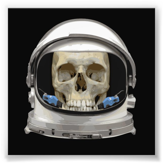 Space Helmet Astronaut Skull Fototryck (Framsidan)