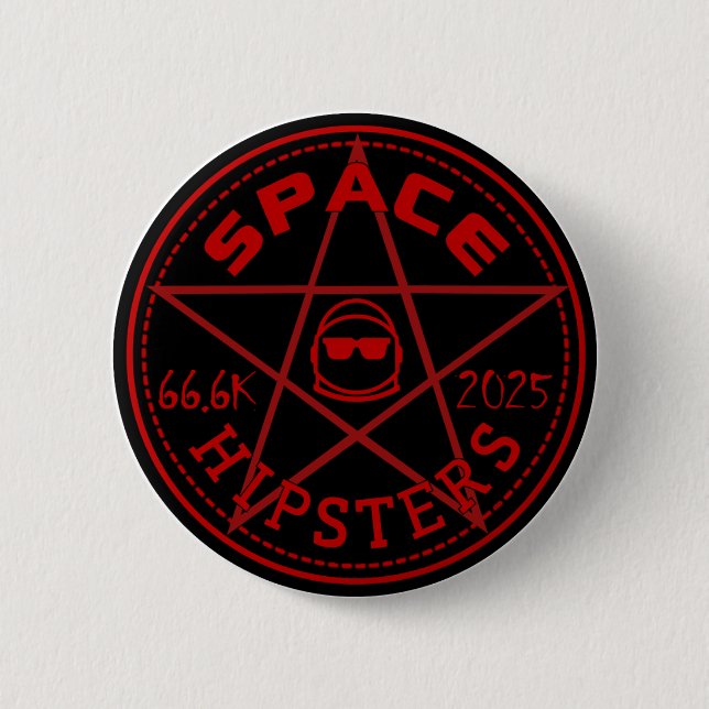 Space Hipsters 66,666 medlems firande knapp (Framsida)
