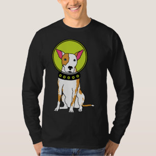 Space Hund Pit Bull Red T Shirt
