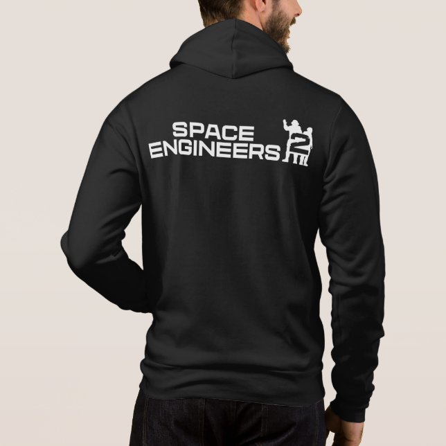 Space Ingenjör 2 Hoodie T Shirt (Baksida)