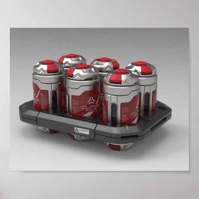 Space Ingenjör Poster - Clang Cola (box) (Framsidan)