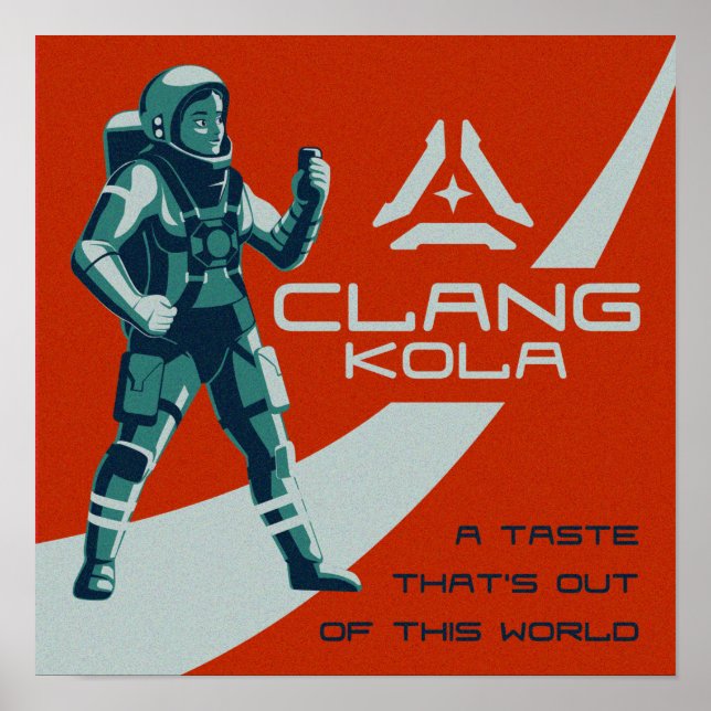 Space Ingenjör Poster - Clang Kola (Framsidan)