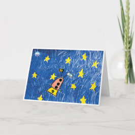 Space Israel-hälsningskort Kort