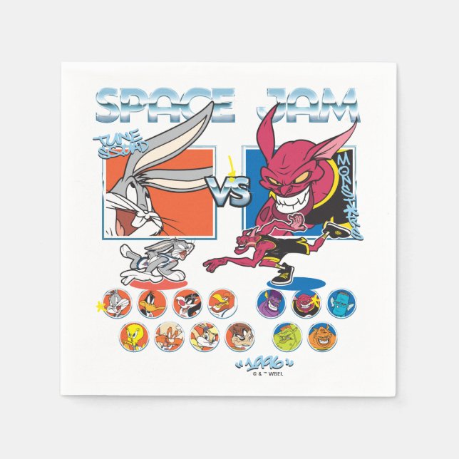 SPACE JAM™ TUNE SQUAD™ VS Monstars Roster Graphic Pappersservett (Framsidan)