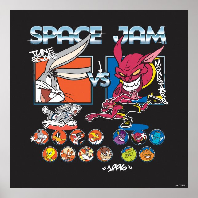 SPACE JAM™ TUNE SQUAD™ VS Monstars Roster Graphic Poster (Framsidan)