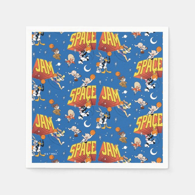 SPACE JAM™ TUNE SQUAD™ Yttre rymden-mönster Pappersservett (Framsidan)