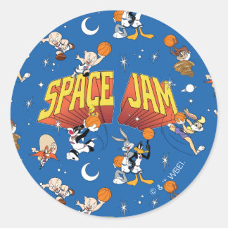 SPACE JAM™ TUNE SQUAD™ Yttre rymden-mönster Runt Klistermärke