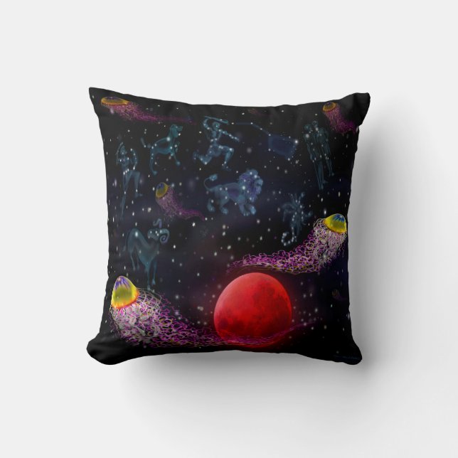 Space Jellyfish Kudde (Framsida)