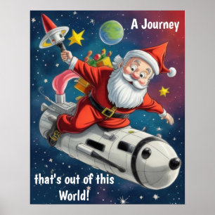 Space Jultomten Poster