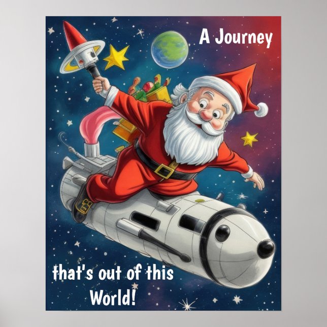 Space Jultomten Poster (Framsidan)