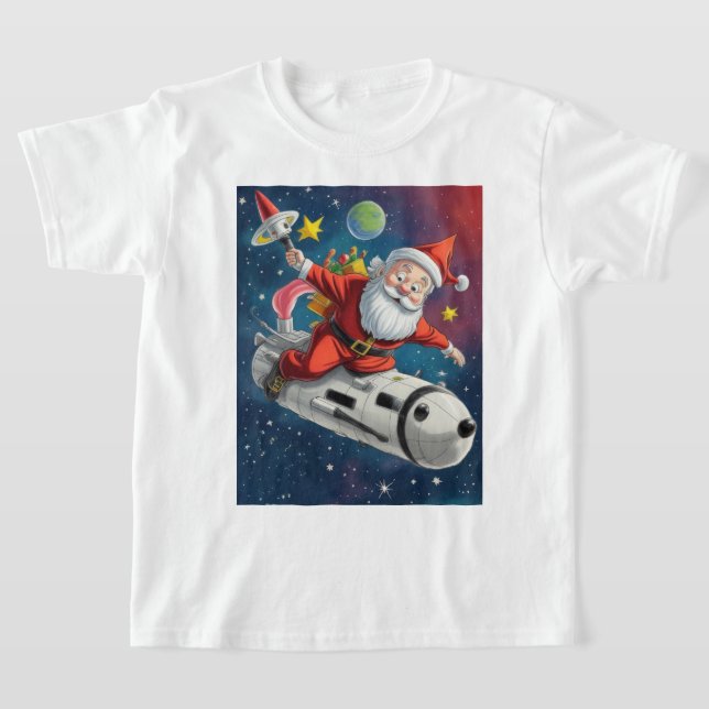 Space Jultomten T Shirt (Laydown)