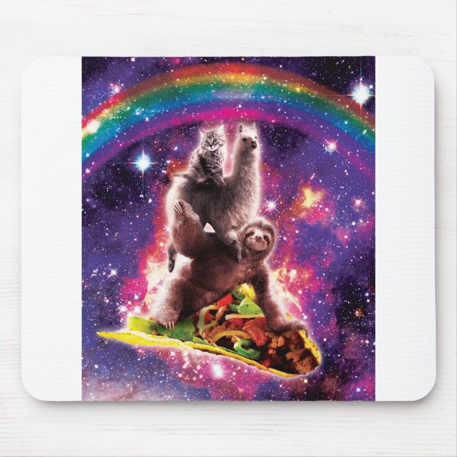 Space Kat Llama Sloth Riding Taco Musmatta (Framsidan)