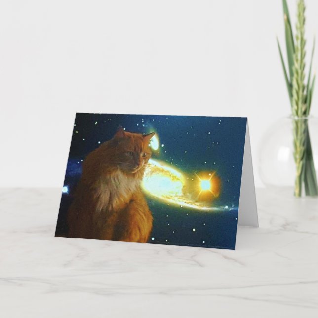 Space Kattunge-kort Kort (Framsida)