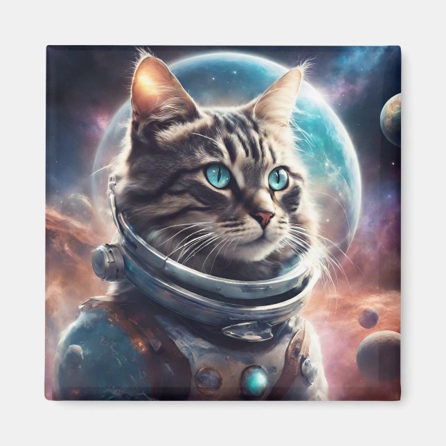 Space Kattunge Magnet (Framsidan)