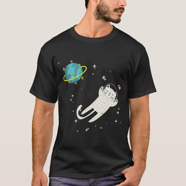 Space kattunge t shirt (Framsida)