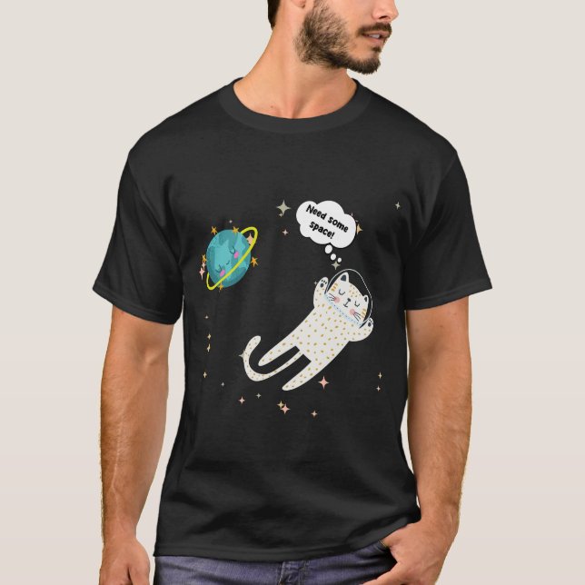 Space kattunge t shirt (Framsida)