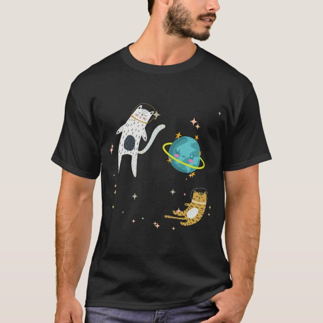 Space kattunge t shirt (Framsida)