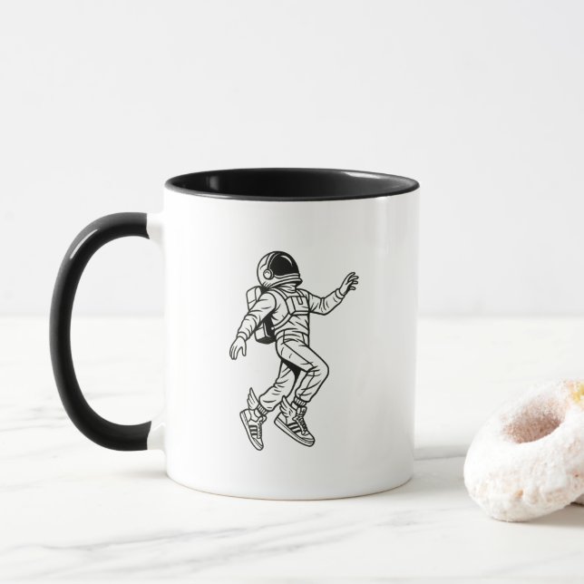 Space Kicks: Winged Astronaut Flight Mugg (Med munk)