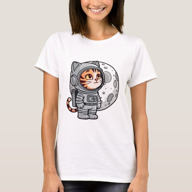Space Kitten T-Shirt (Framsida)
