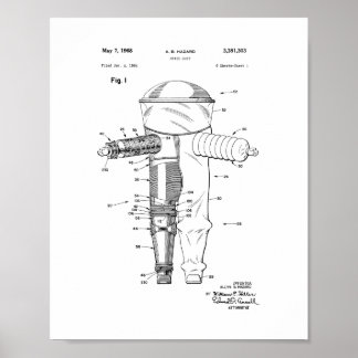 Space Kostym Patent Poster